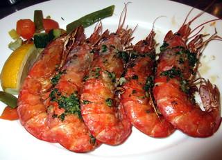 Grosses Gambas � la plancha et Beurre persill�