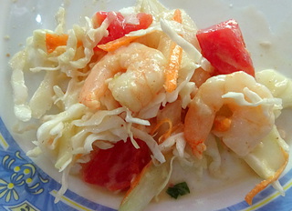 Salade polyn�sienne aux Crevettes
